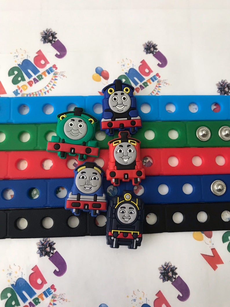 Blue Tank Engine Charms Only or and Friends Inspired Bracelets with one Charm 5pc Set
