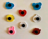 DIY Your Croc Charms, Black Back buttons for Crocs, Make your own Clog Charms for your Crocs and Clogs