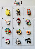 Halloween Skulls, Skeletons and Nightmare Before Charms for your Crocs, Shoe Design, Shoe Charms for Party Favor/ Gifts